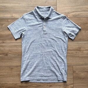 Hawker Rye | Slim Fit Polo Shirt in Blue Heather (Small)